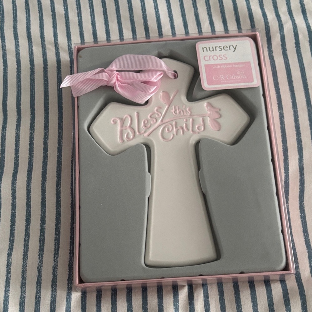Gibson Pink and White Nursery Cross